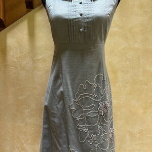 Elegant Gray Sleeveless Dress